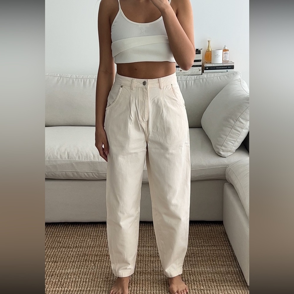 Cream High Waist Jeans